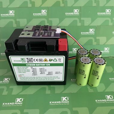 Vỏ Bình Ắc Quy Lithium 12V 6Ah YT5 Có Led Nắp Bầu