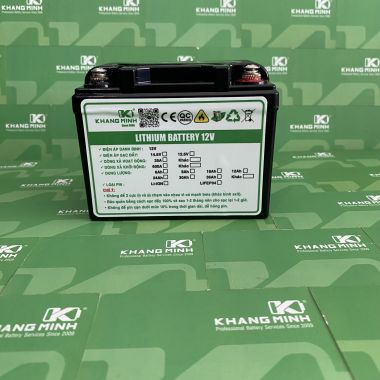 Vỏ Bình Ắc Quy Lithium 12V 12Ah YT7 Có Led Nắp Bầu