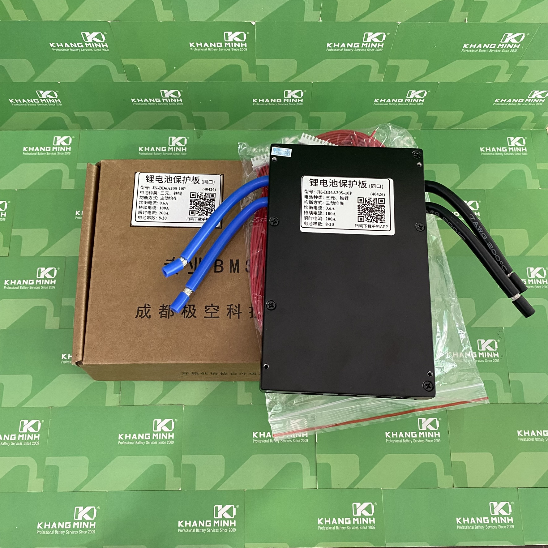 Mạch JK 8S - 20S 100A CBCĐ 0.6A Có Kết Nối Bluetooth