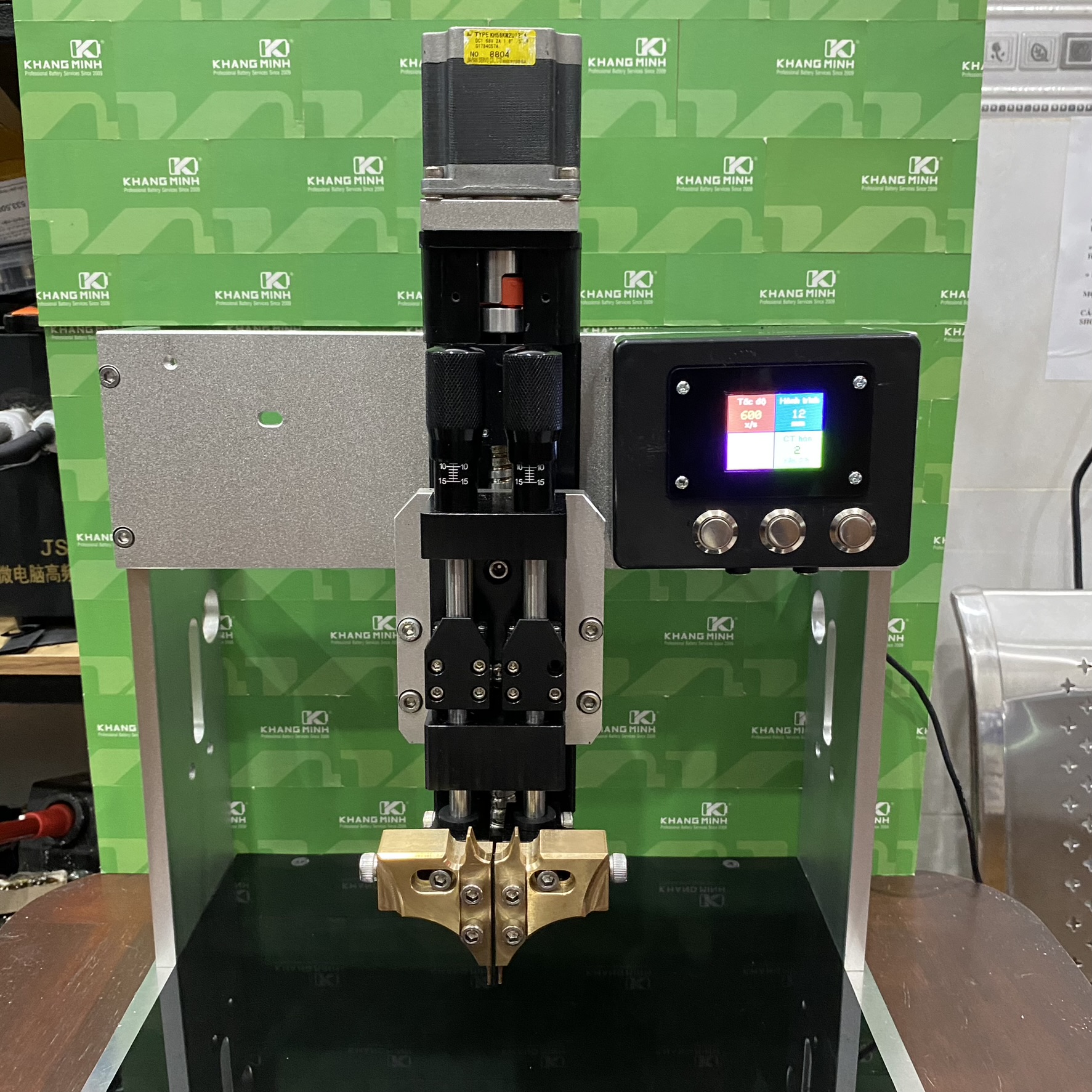 Trụ hàn tự động dùng Step có hàn hình setup CT hàn rất chuyên nghiệp